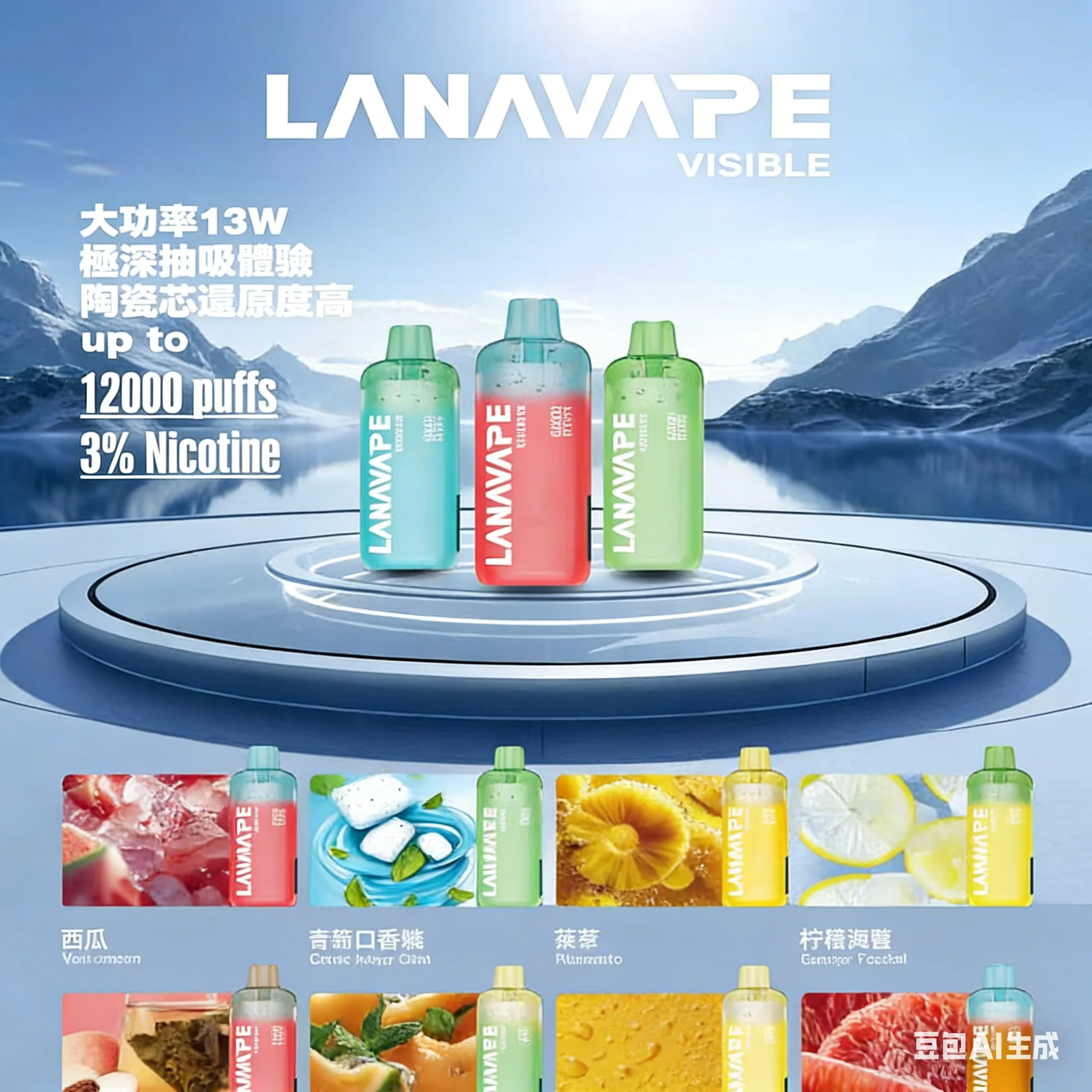 LANA 12000口一次性 | 拉娜拋棄式電子煙 | 新品上市 · 台灣現貨